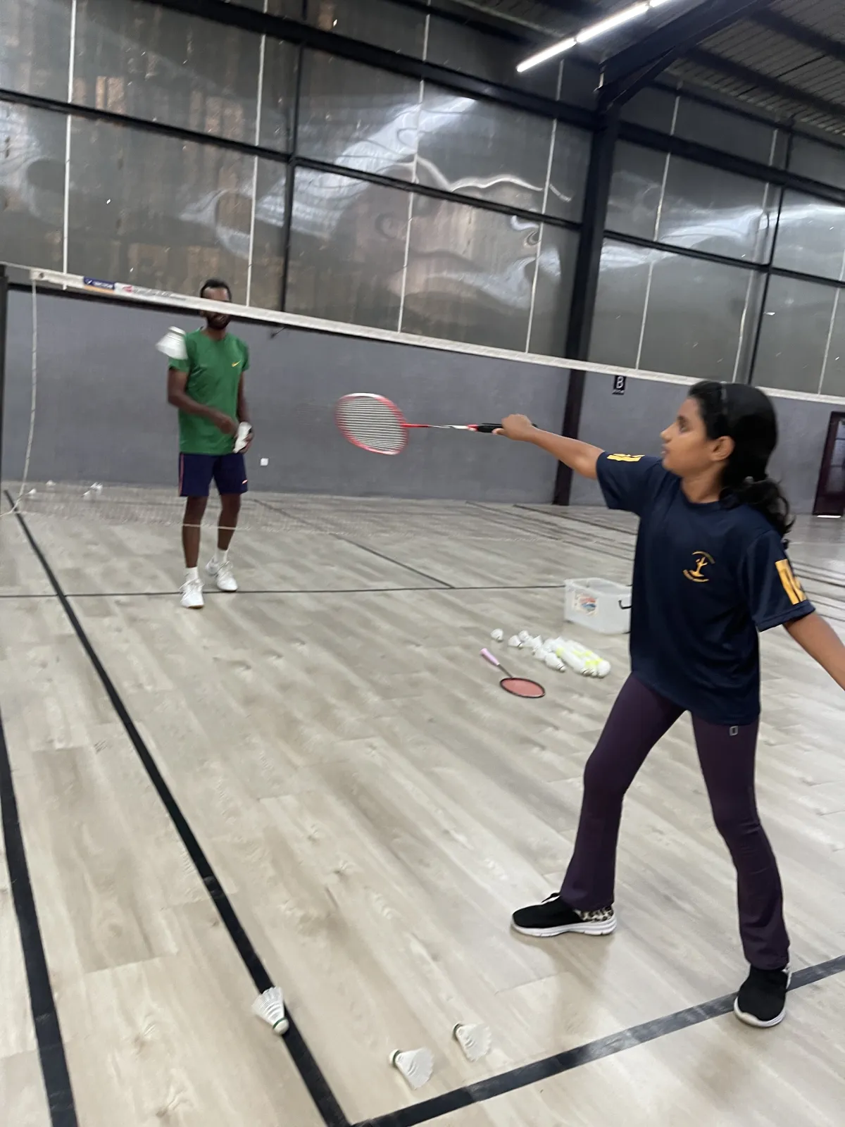 Badminton training session at Chen Active Centre