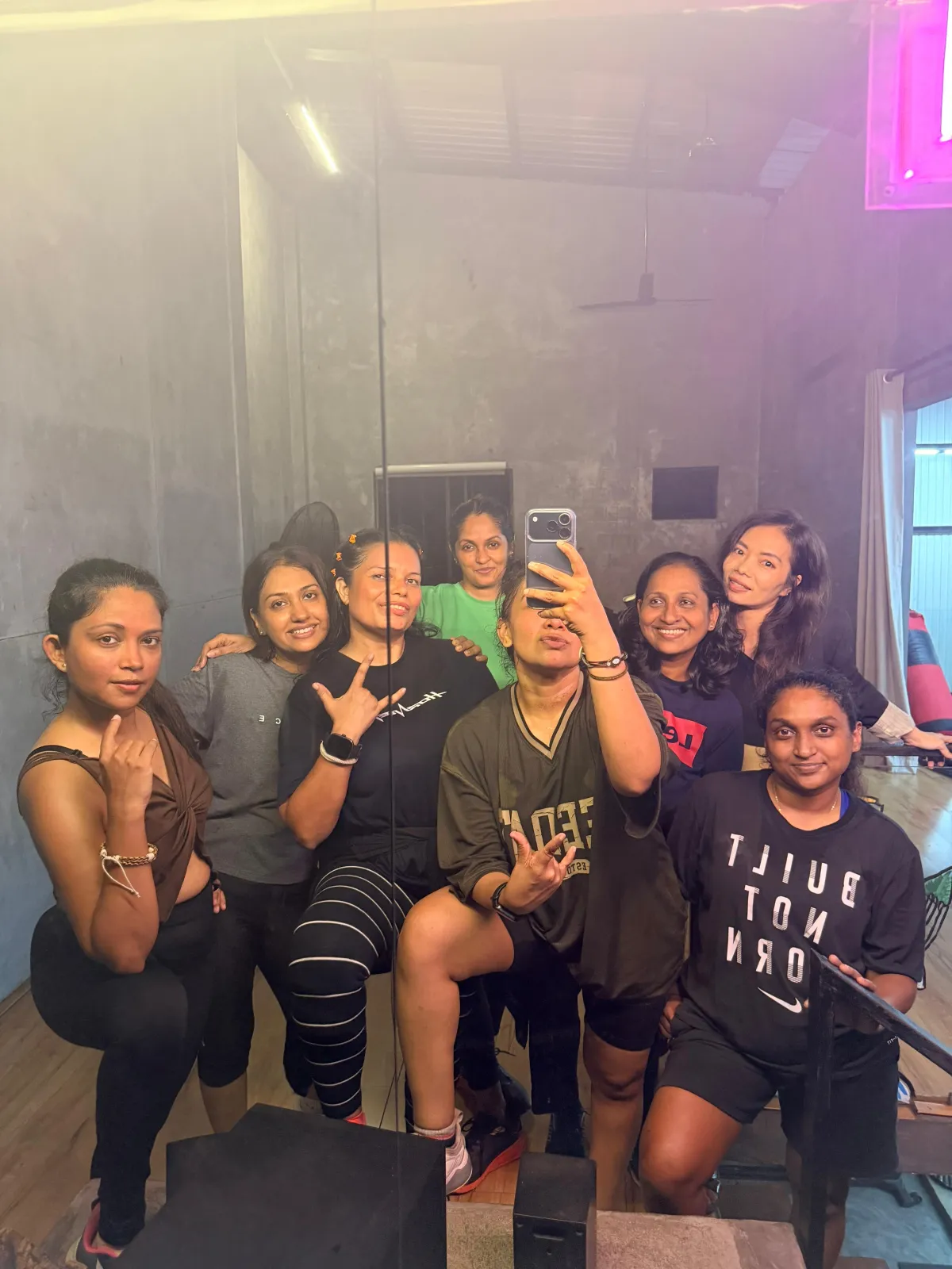 Women after a fitness class at Chen Active Centre